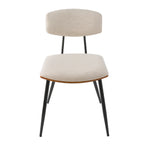 Berthe - Lot De 2 Chaises - Tissu - Écru