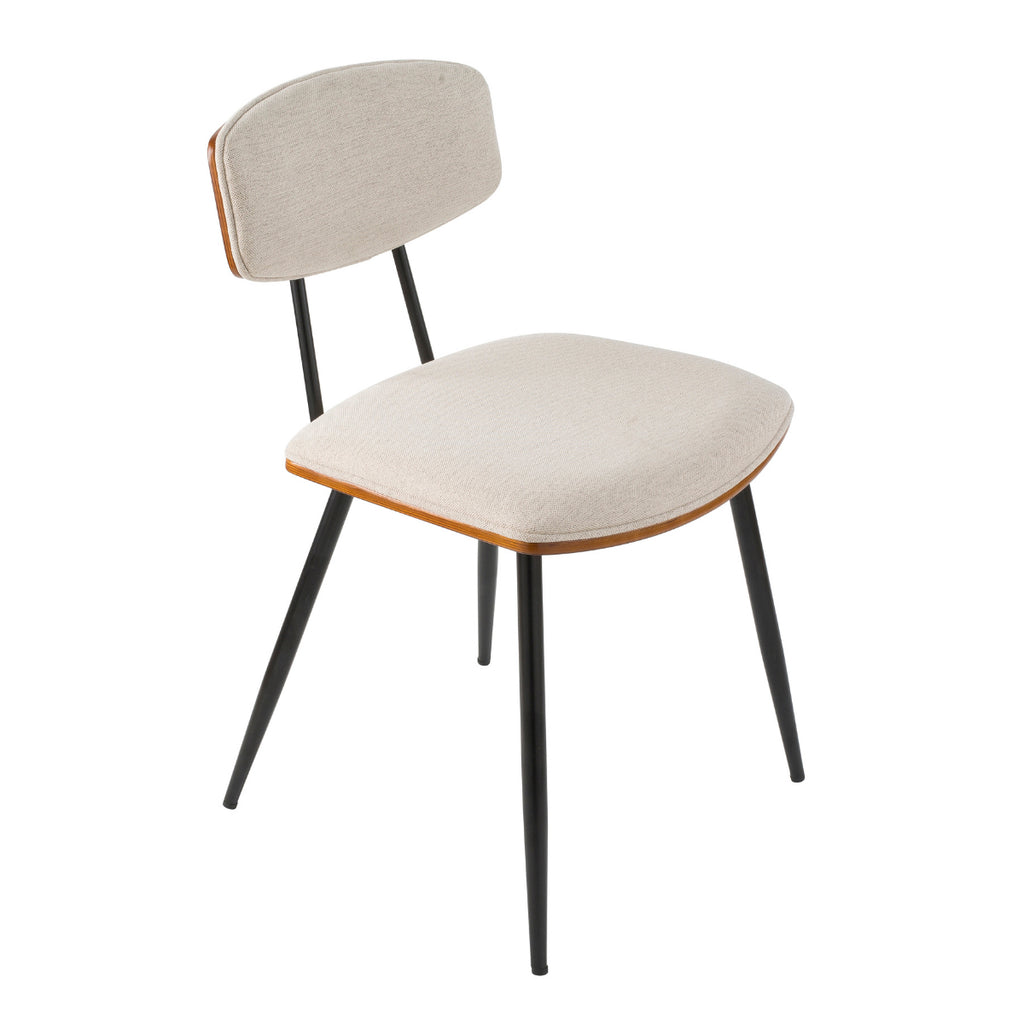 Berthe - Lot De 2 Chaises - Tissu - Écru