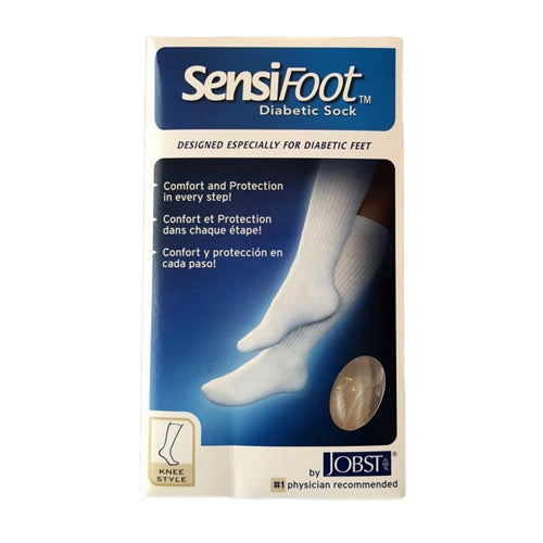 Jobst Sensifoot Diabetic Sock 8-15 mmHg Knee High Mild Compression Black Socks, Small, 1 Ea