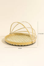 Zina - Plateau Rond Cloche Garde Manger - Coquille De Capiz - Vert