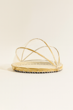 Zina - Plateau Rond Cloche Garde Manger - Coquille De Capiz - Vert