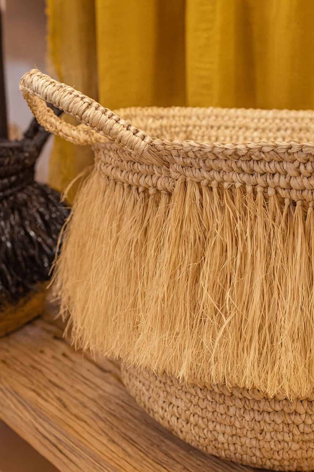 Cesta Flecos Luys - Rafia Natural