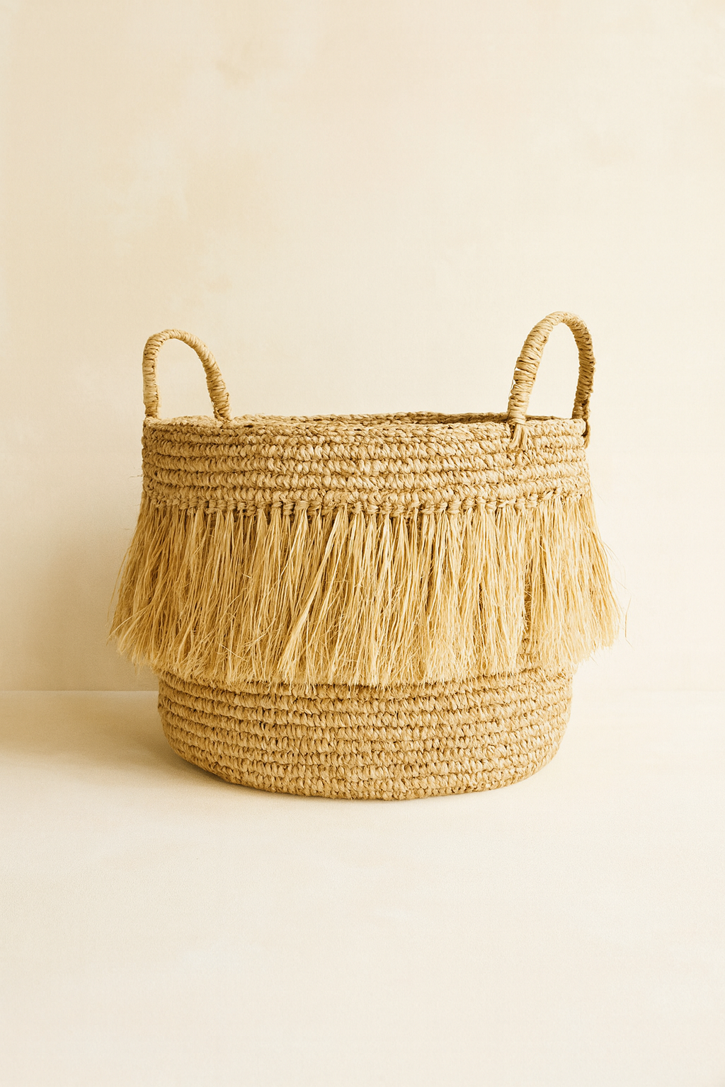 Cesta Flecos Luys - Rafia Natural