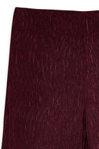 Structured Mid Waist Trousers - Burgundy