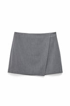 Heavy Wrap Mini Skirt - Grey