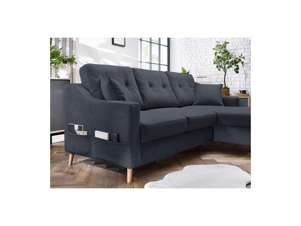 Canapé D'Angle Convertible Coffre Sweden - Angle Droit