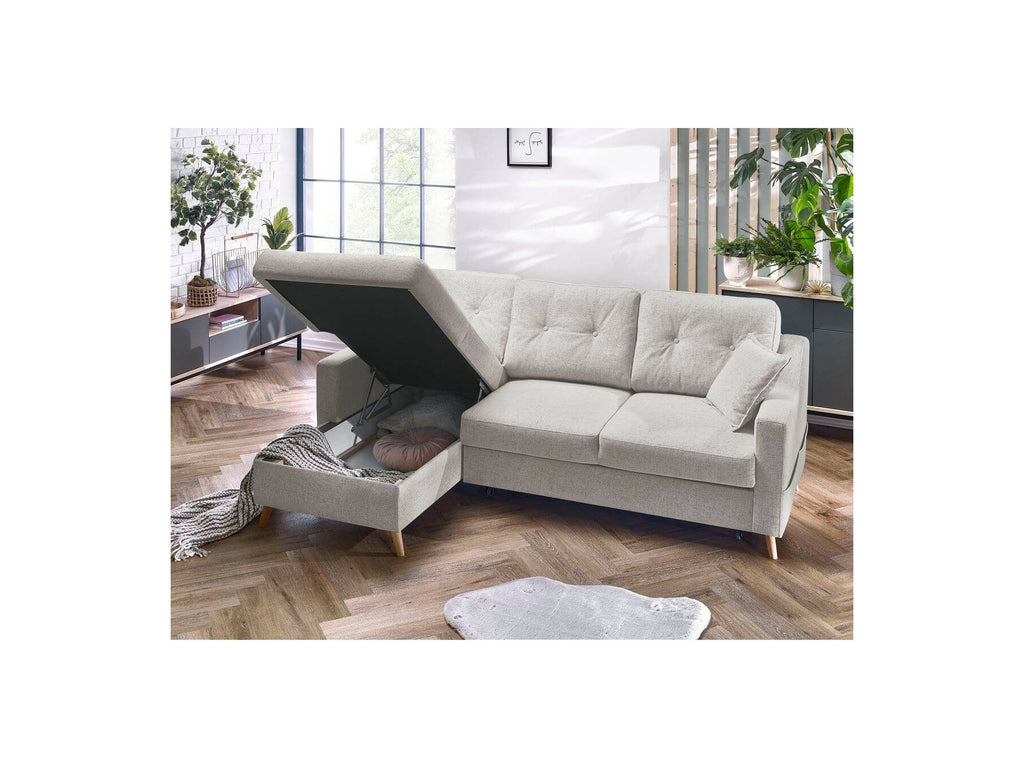 Sweden - Sofá Rinconera Chaise Longue Convertible con Arcón - Ángulo Izquierdo
