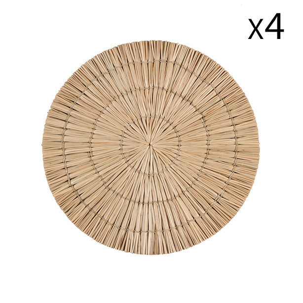 Paros - Set of 4 Placemats - Rattan - Natural