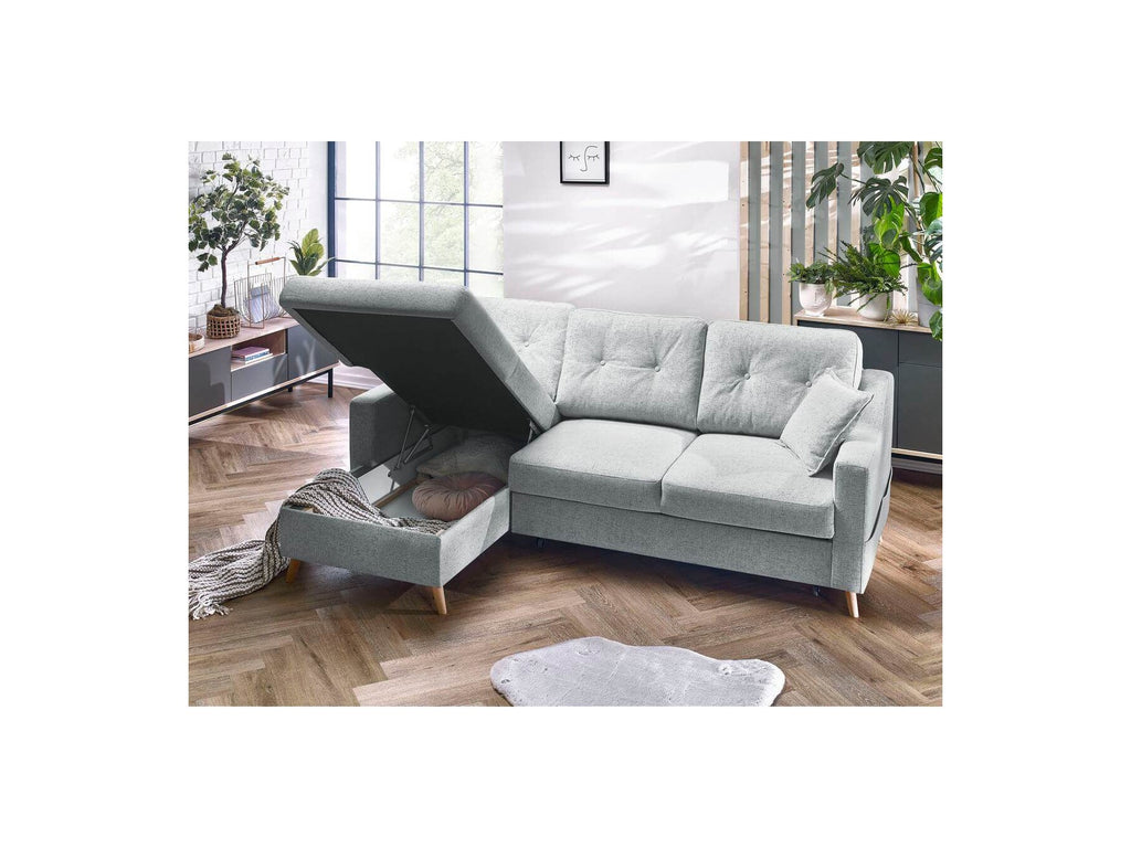 Sweden - Sofá Rinconera Chaise Longue Convertible con Arcón - Ángulo Izquierdo