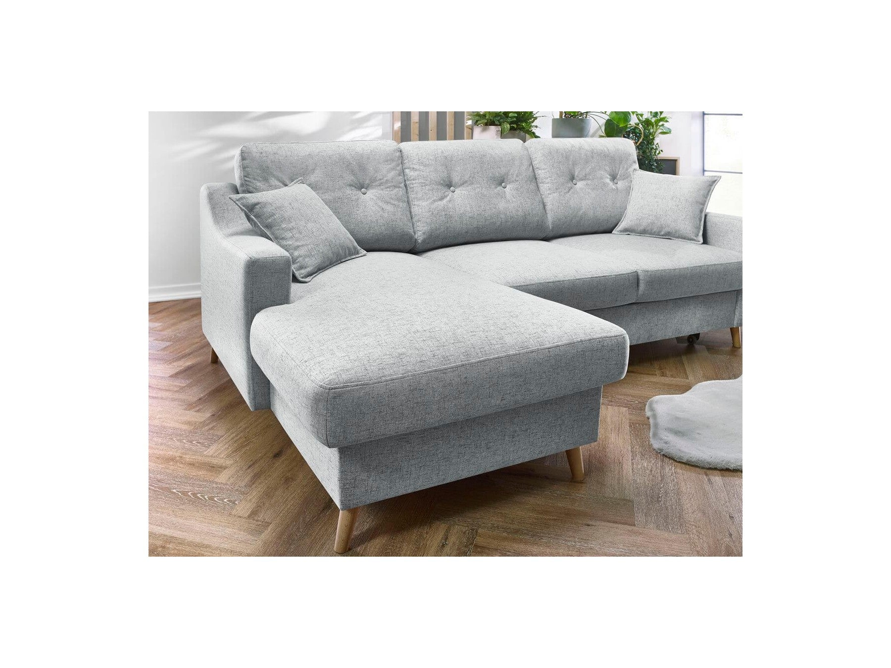 Sweden - Sofá Rinconera Chaise Longue Convertible con Arcón - Ángulo Izquierdo