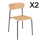 Tom - Set De 2 Sillas - Negro