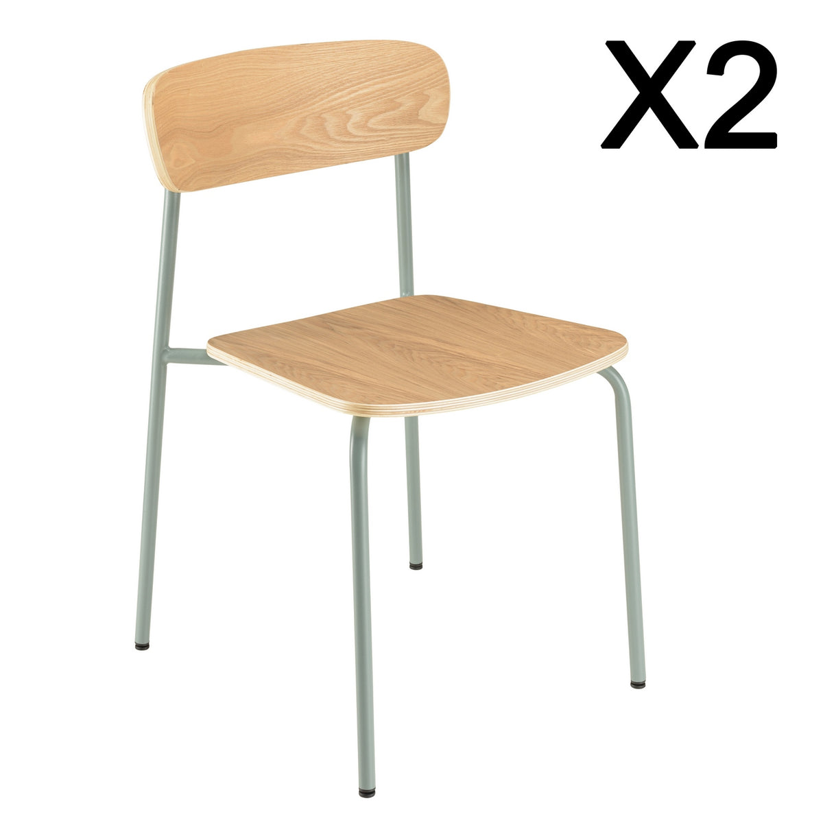 Tom - Set De 2 Sillas - Verde
