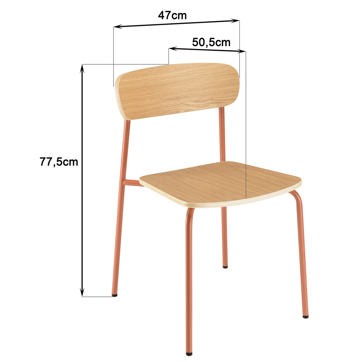 Tom - Set De 2 Sillas - Terracota