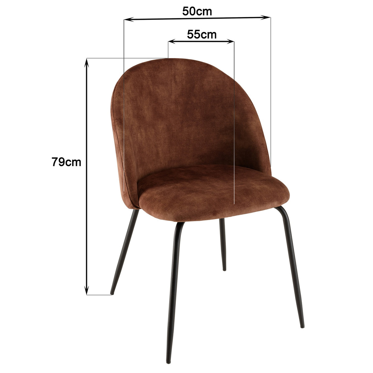 Tom - Set Of 2 Chairs - Black