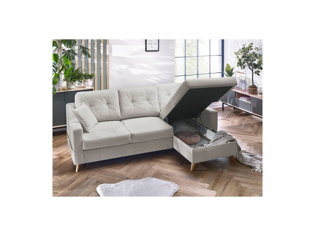 Canapé D'Angle Convertible Coffre Sweden - Angle Droit