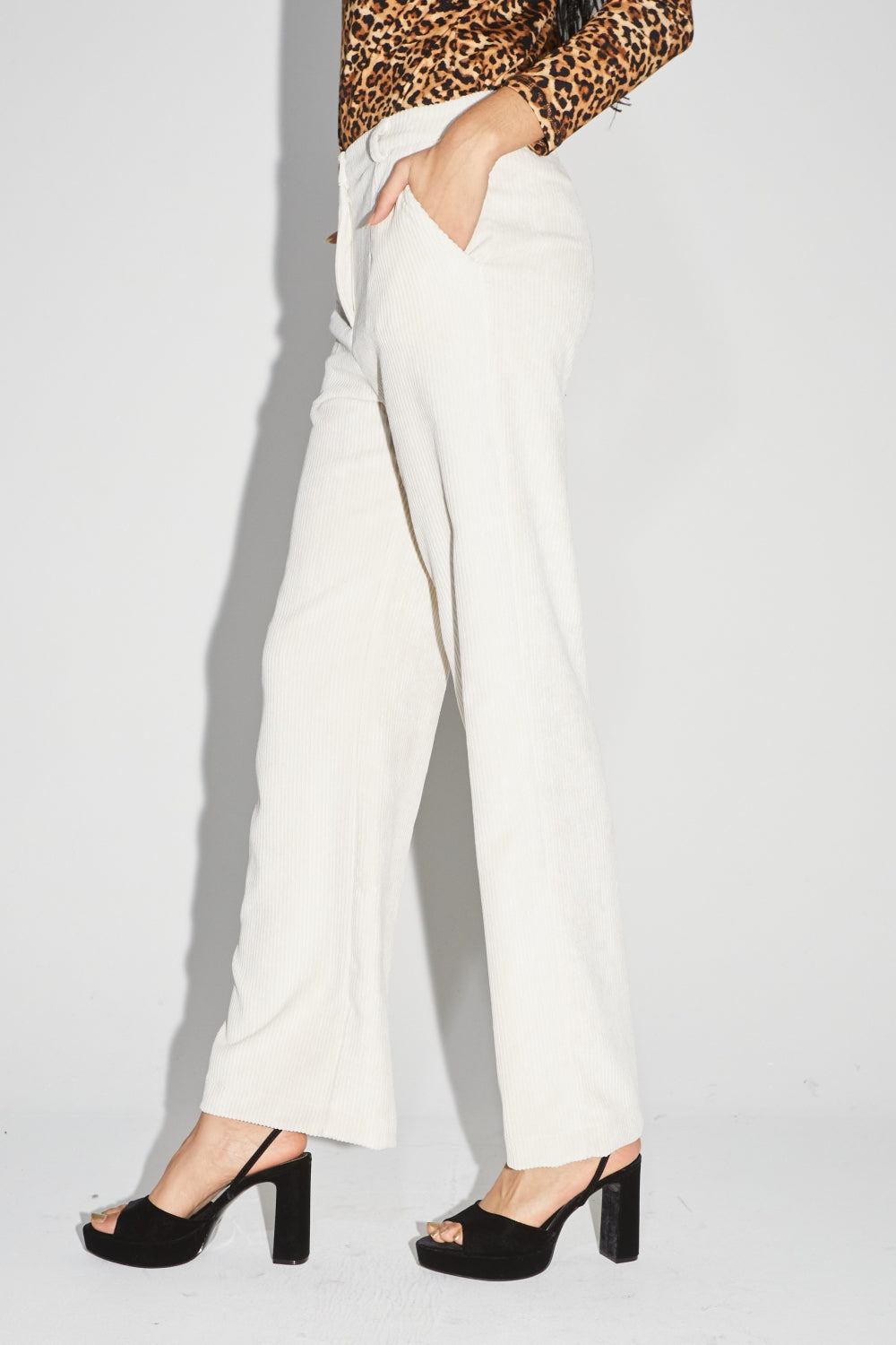 The Yves Trousers In Cream Vintage Ca´Telé Velvet