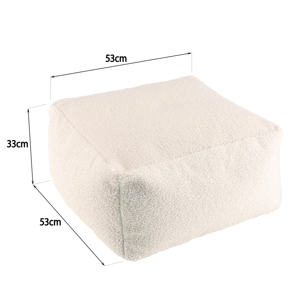 Agathe - Pouf - Bianco