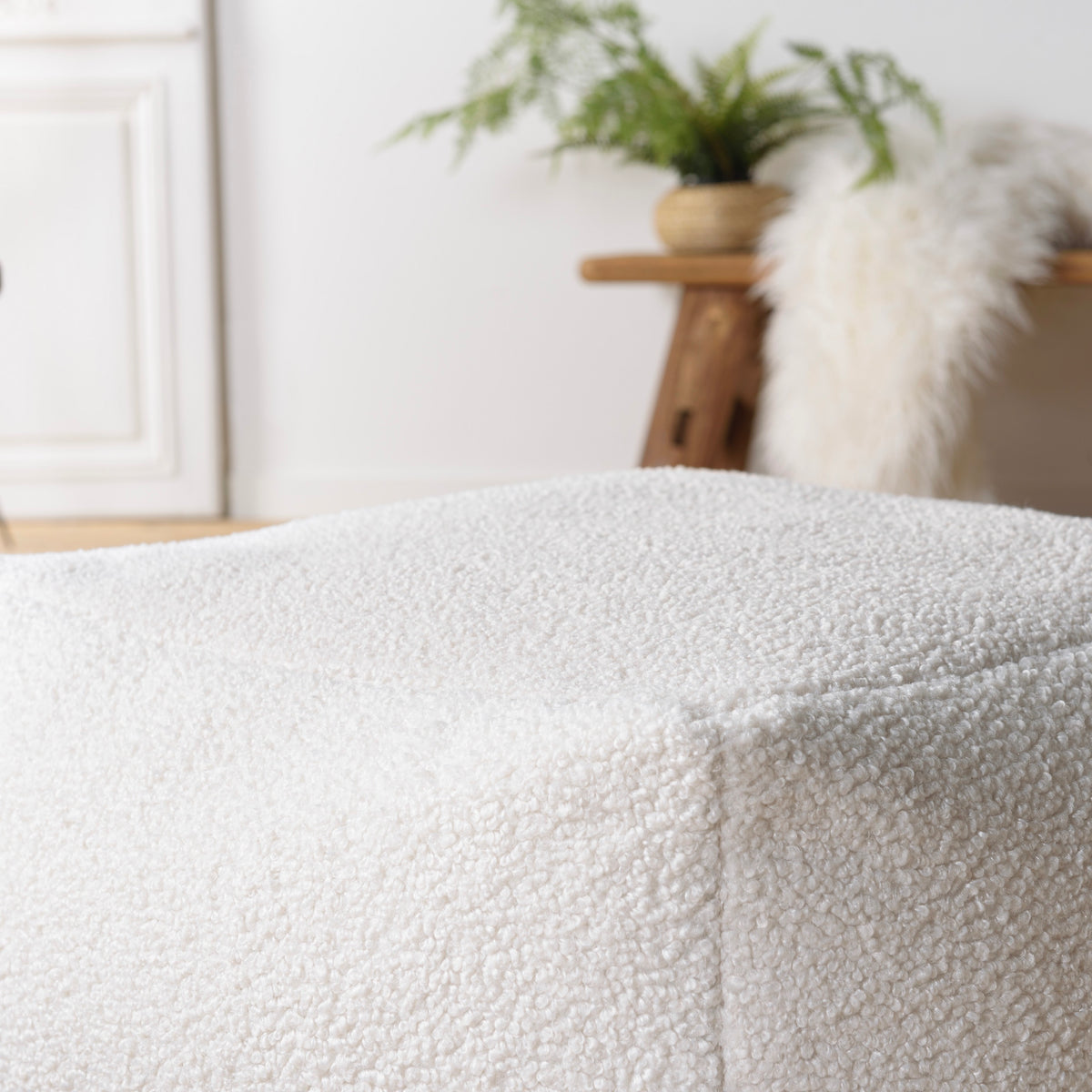 Agathe - Pouf - Bianco
