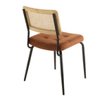 Set di 2 sedie - Agathe - Legno chiaro/Nero/Arancione