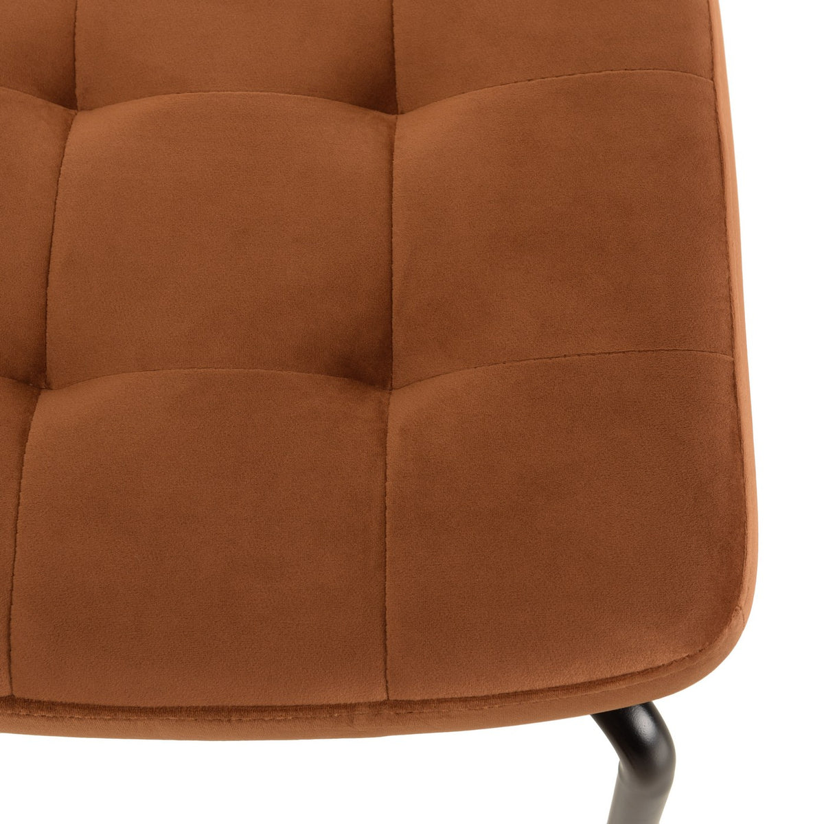 Set di 2 sedie - Agathe - Legno chiaro/Nero/Arancione