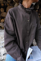 Lou Brown Stripe Overshirt