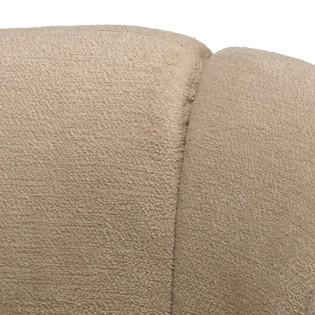 Agathe - Sillón - Beige/Marrón Oscuro