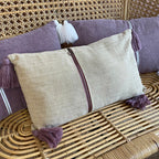 Agra Cushion - Beige Cotton