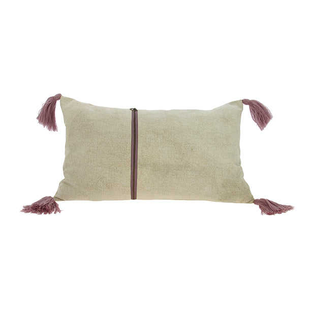 Agra Cushion - Beige Cotton