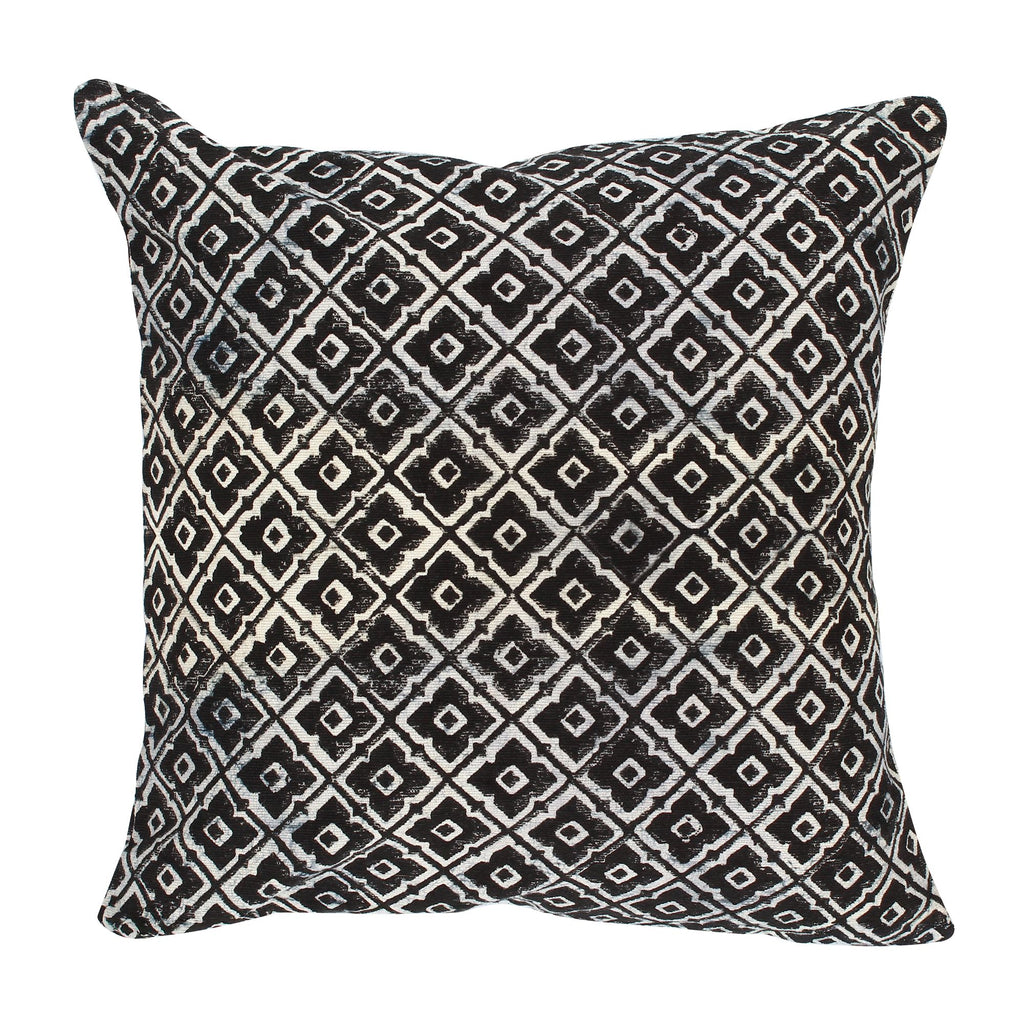 Wild - Coussin - Coton - Noir/Bleu