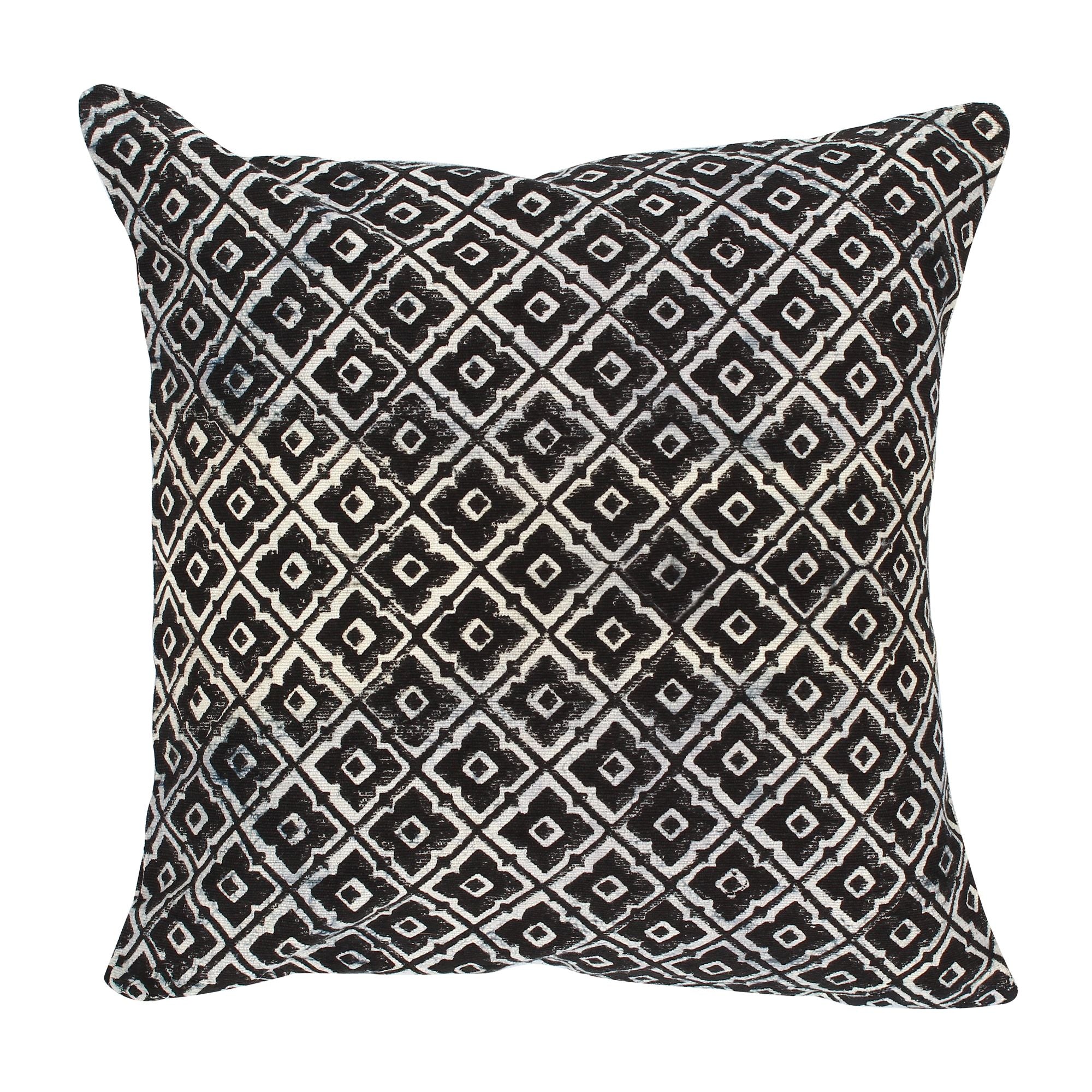 Wild - Coussin - Coton - Noir/Bleu