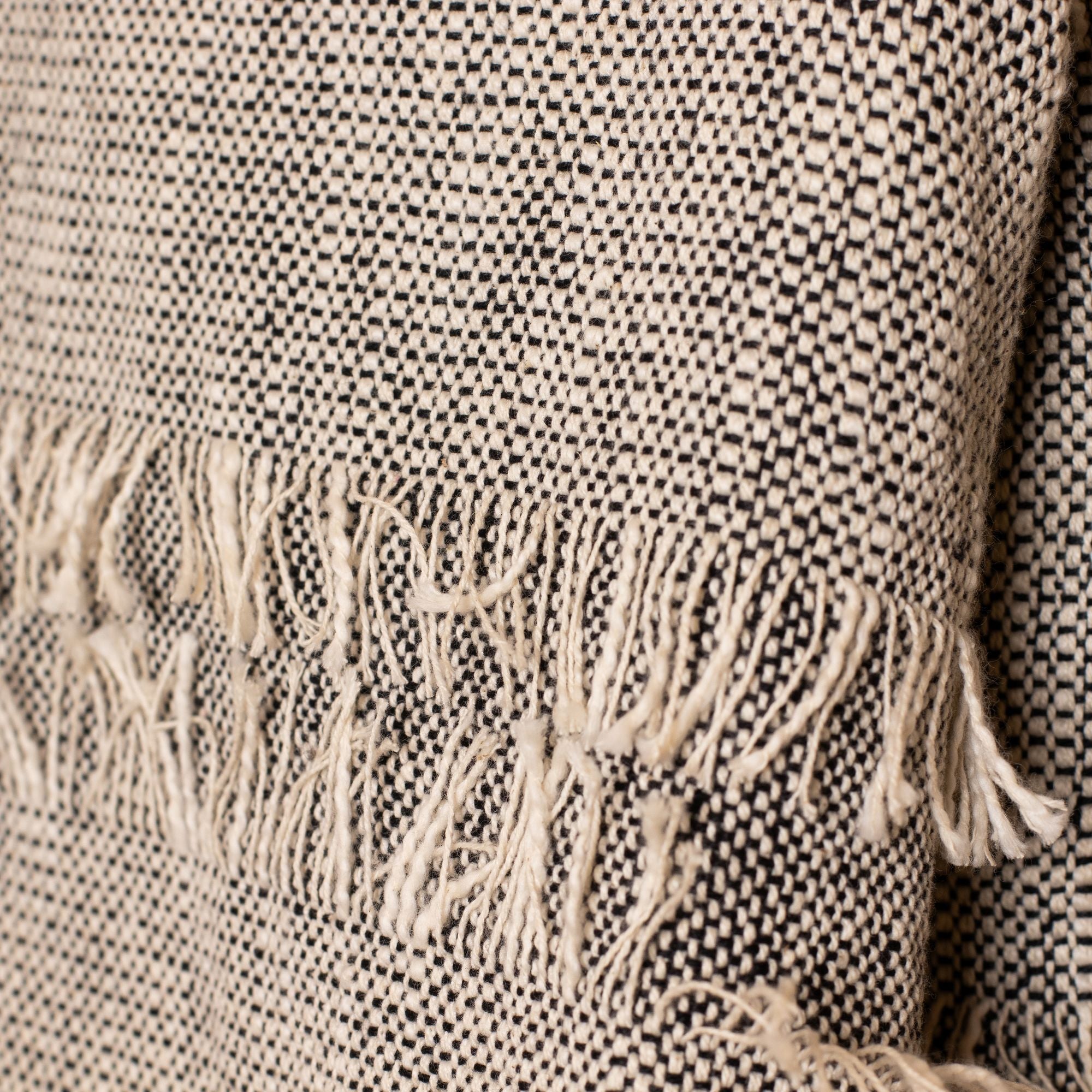 Sherpa - Plaid - Coton - Beige/Noir