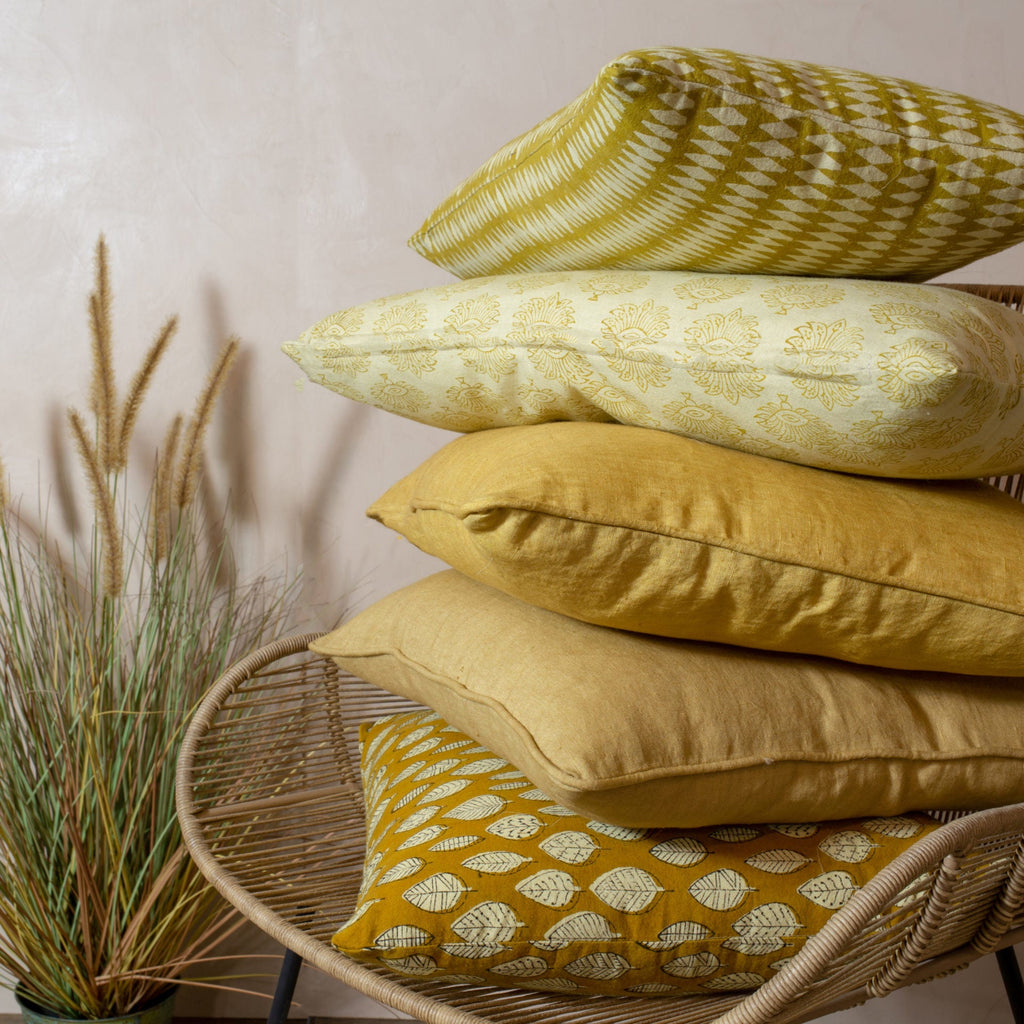 Nyl Cushion - Mustard Yellow Linen