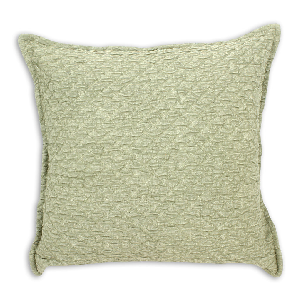 Cojín Gali - Algodón Verde Con Motivos En Relieve