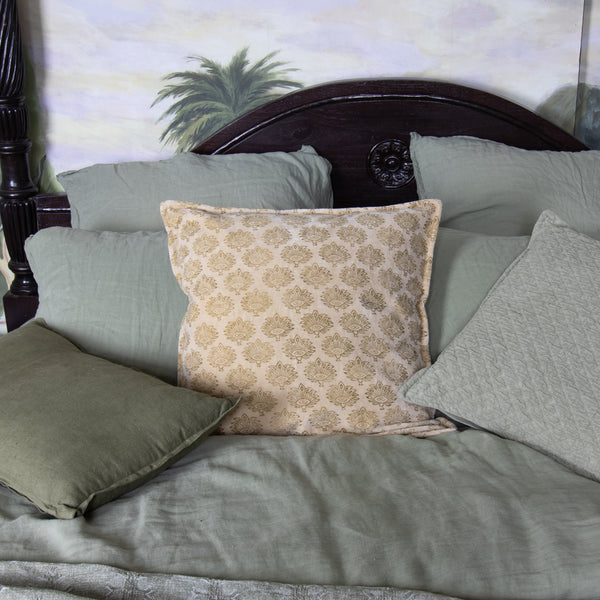 Dori - Coussin - Velours Vintage - Beige