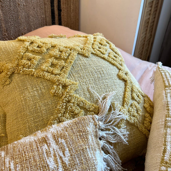 Candido - Coussin - Coton - Jaune Mimosa