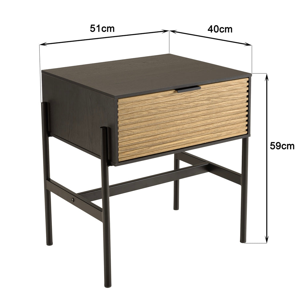 Charlie - Bedside Table - Brown