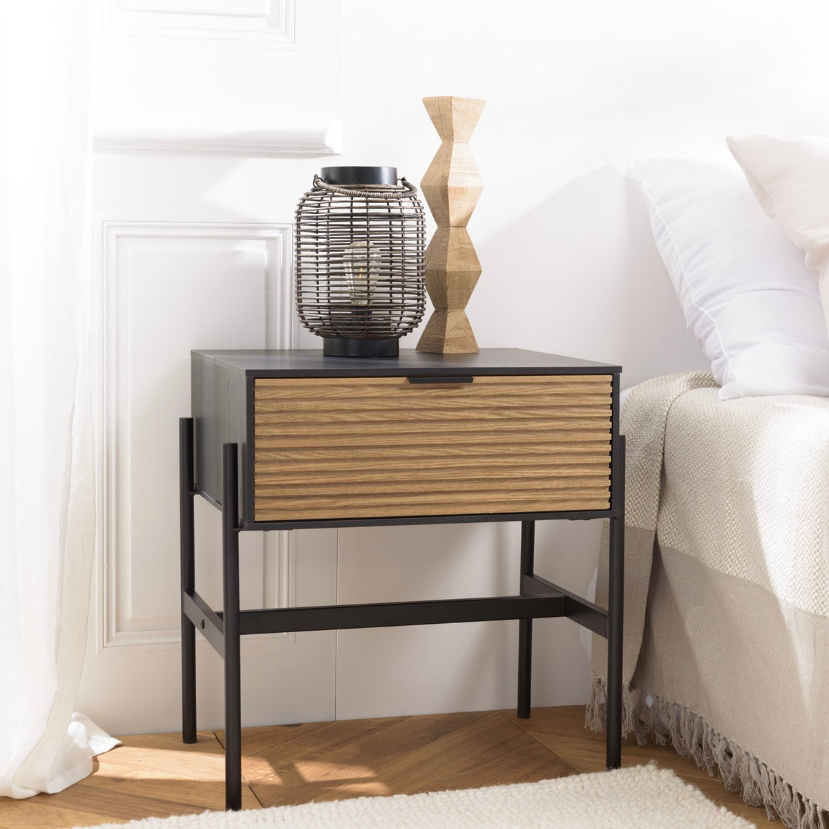 Charlie - Bedside Table - Brown