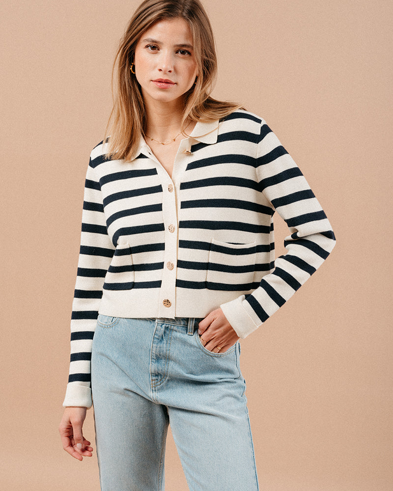 CARDIGAN RAYURE MAELYS RAYURE