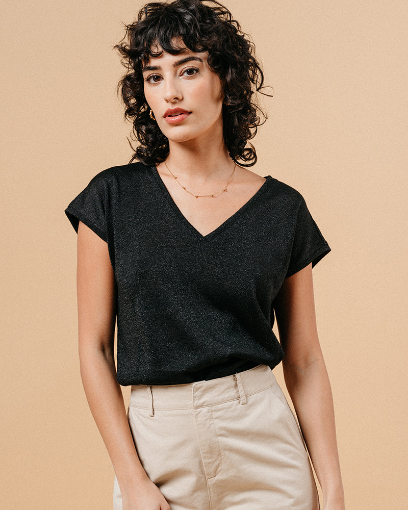 TEESHIRT NOIR MALIN NOIR
