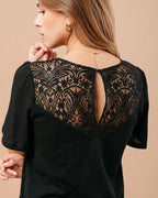 BLACK T-SHIRT MANOIR BLACK