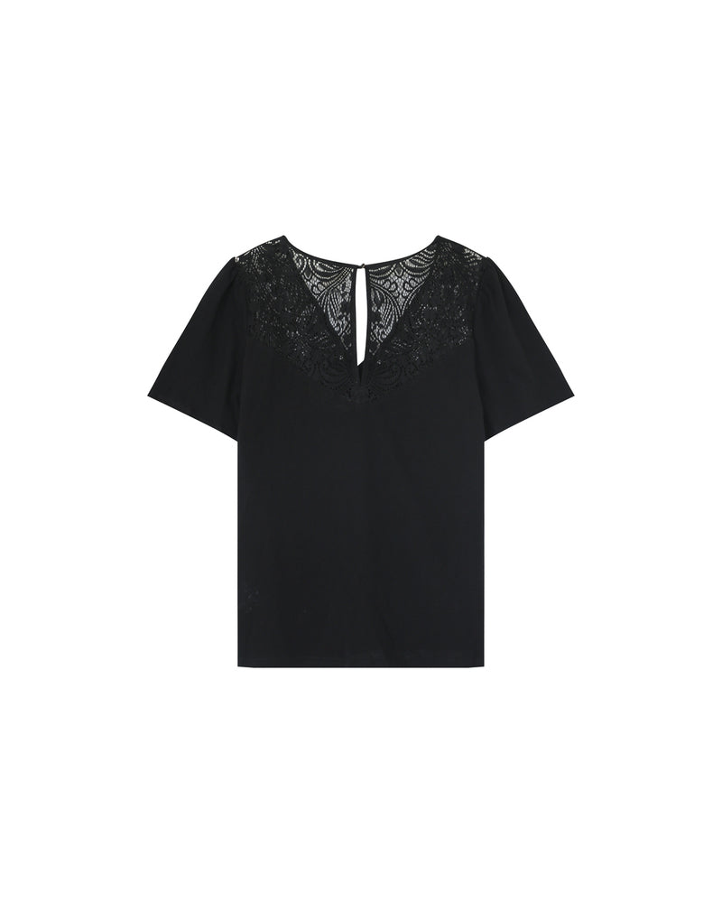 BLACK T-SHIRT MANOIR BLACK