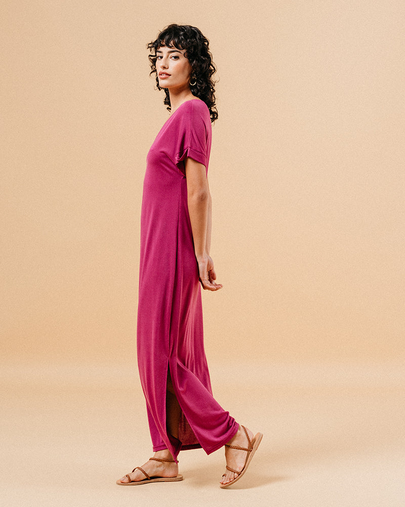 VESTIDO BERENJENA MARGAUX BERENJENA
