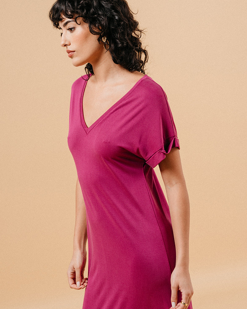 VESTIDO BERENJENA MARGAUX BERENJENA