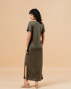 VESTIDO CAQUI MARGAUX CAQUI