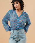 BLOUSE BLEU MARJORIE BLEU