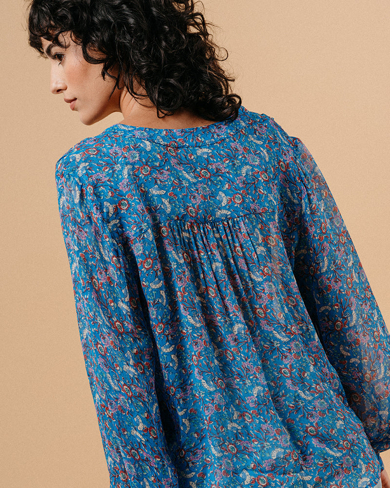 BLOUSE BLEU MARJORIE BLEU