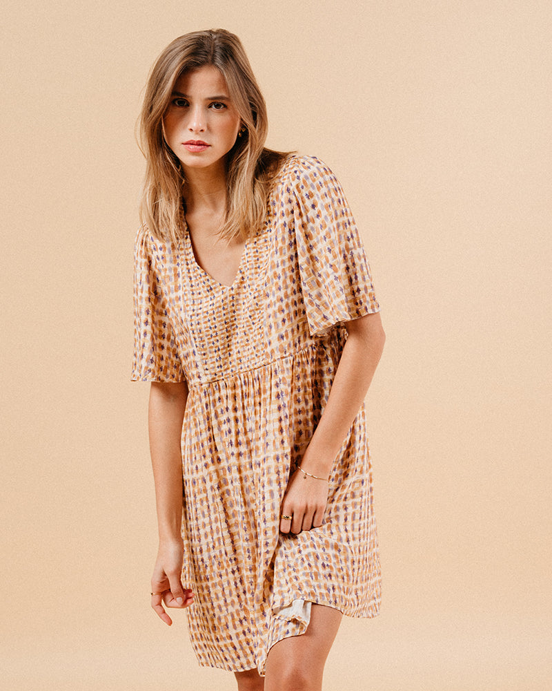 VESTIDO MARSALA OCRE