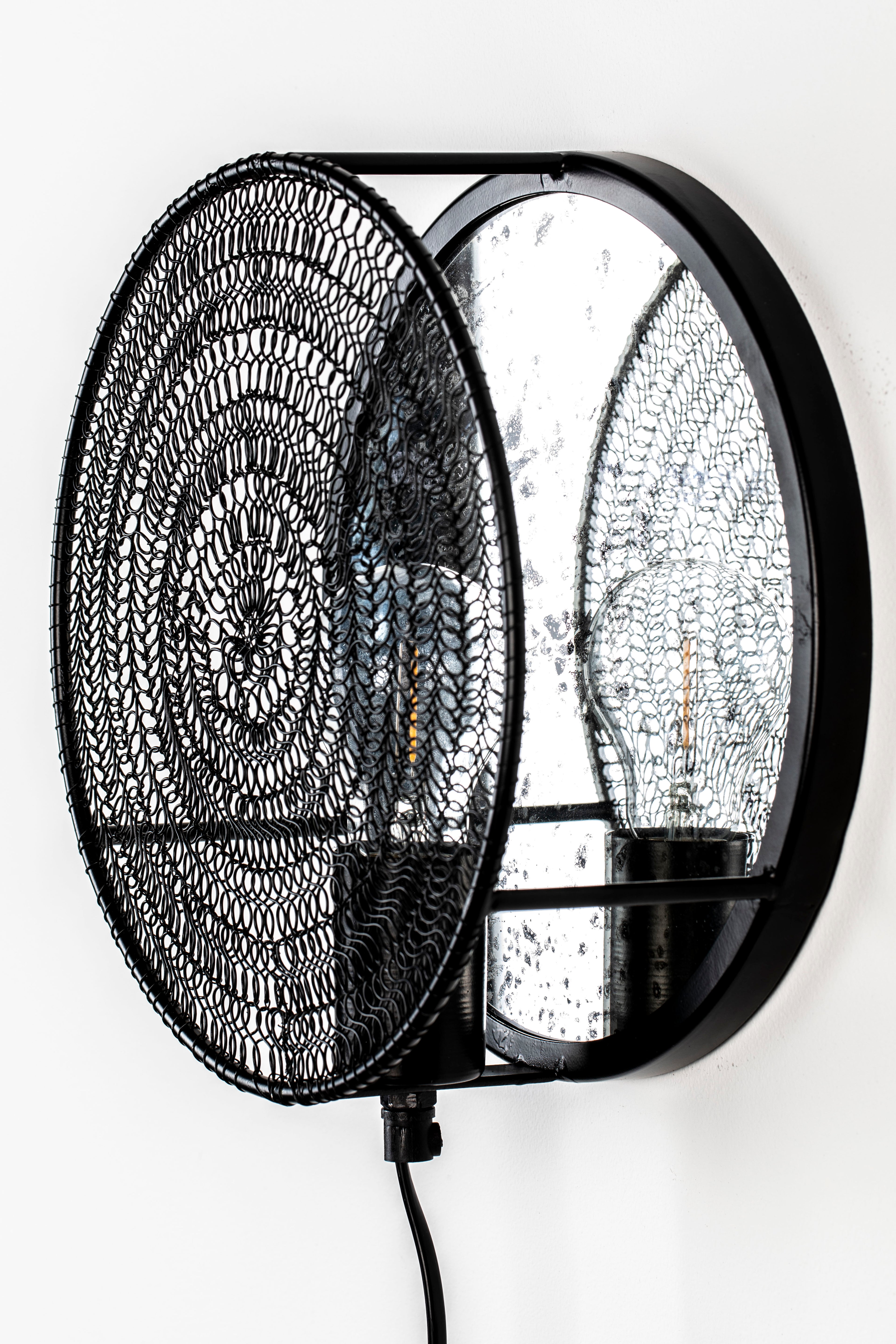 Lea - Aplique de Pared - Metal - Negro