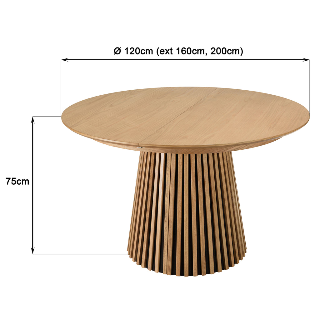 Sya - Mesa de comedor - Roble claro/Negro