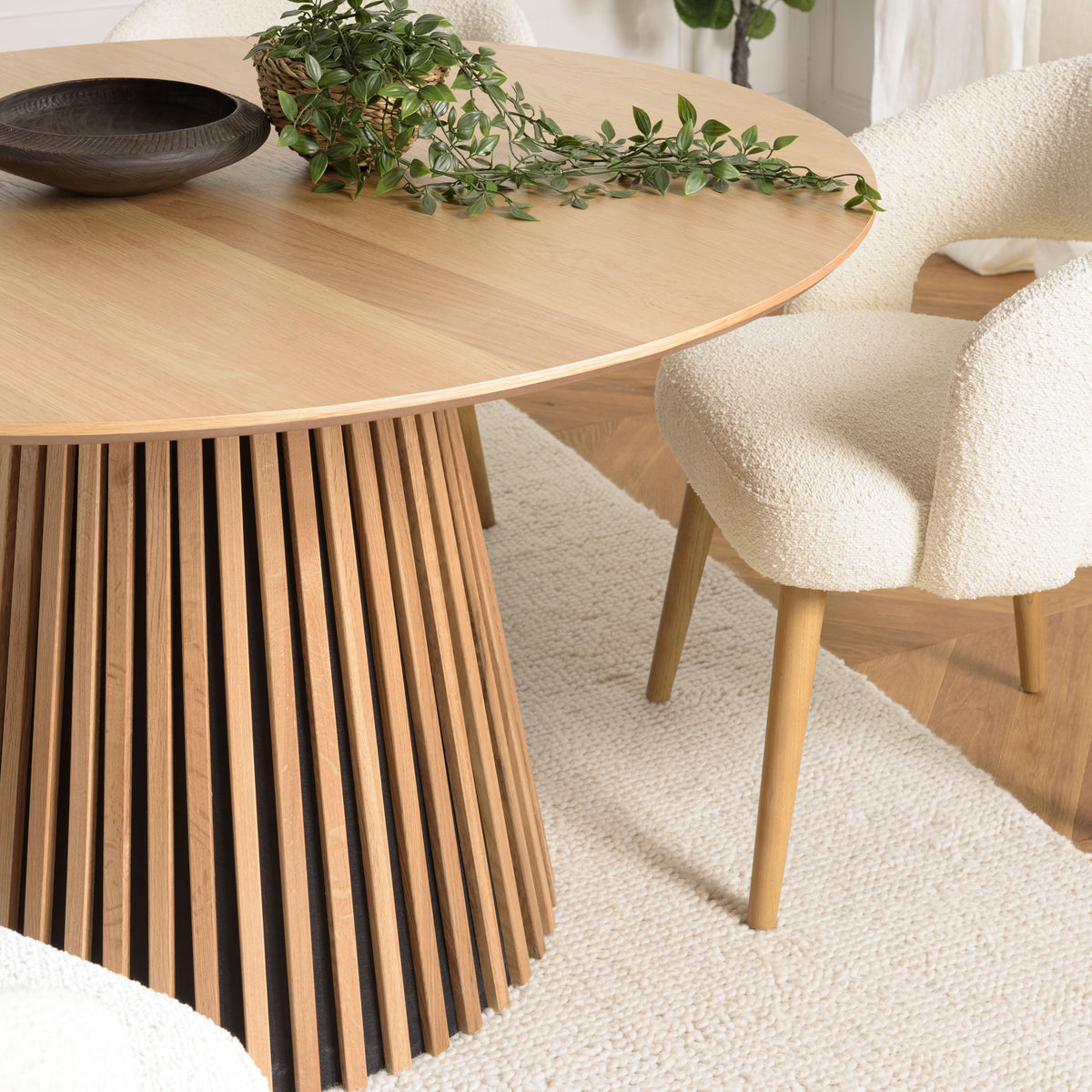 Sya - Mesa de comedor - Roble claro/Negro